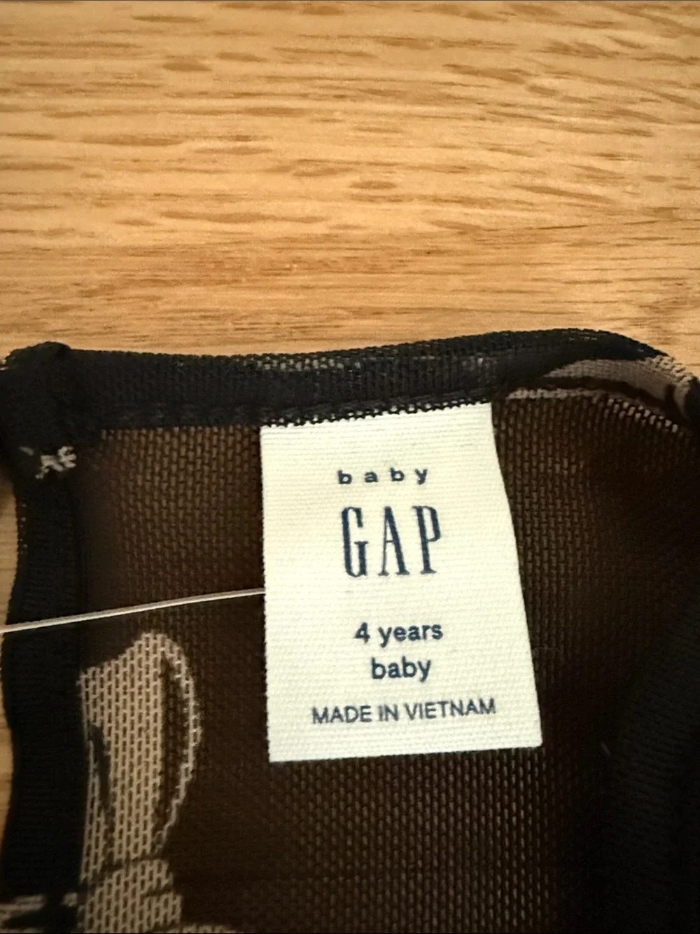 GAP Black Dress with Gray Bow Print - Tiered Skirt